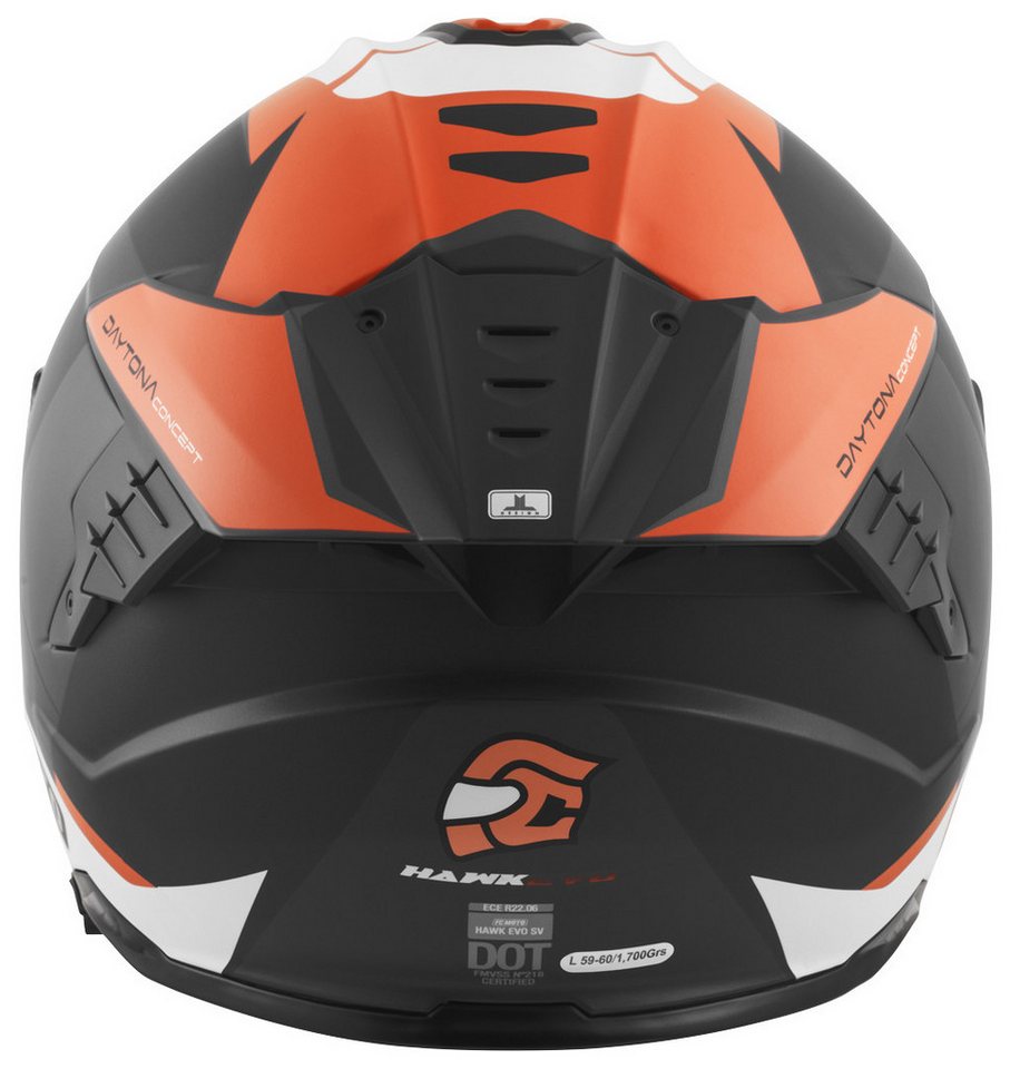 FC-Moto Motorradhelm Hawk EVO-X Helm, Vorbereitet Für Kommunikationssystem,herausnehmbares Innenfutter – Bild 5 von 5