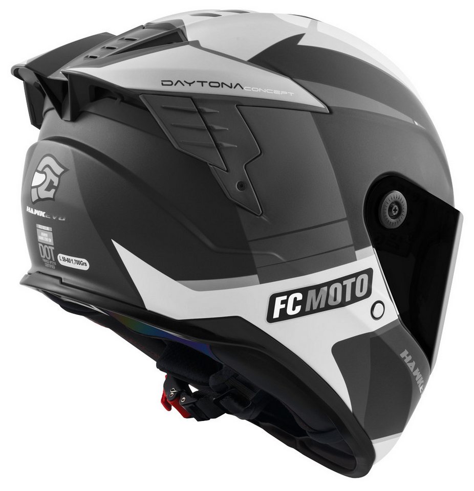 FC-Moto Motorradhelm Hawk EVO-X Helm, Vorbereitet Für Kommunikationssystem,herausnehmbares Innenfutter – Bild 3 von 5