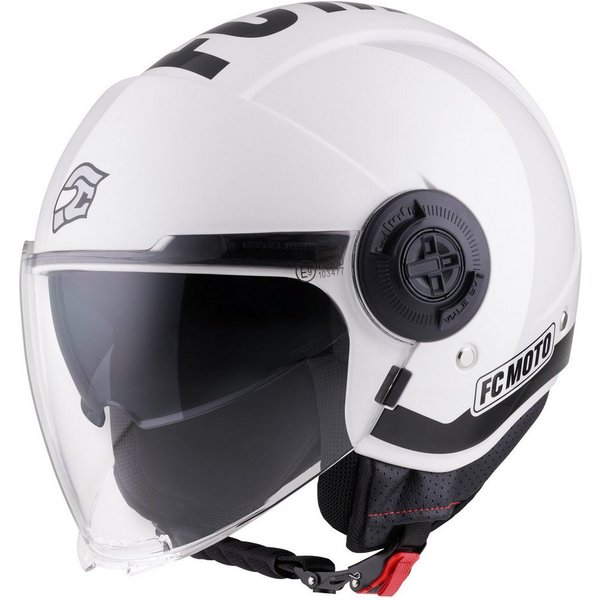 FC-Moto Motorradhelm Ralgo Jethelm, Herausnehmbares Innenfutter,integriertes Sonnenvisier