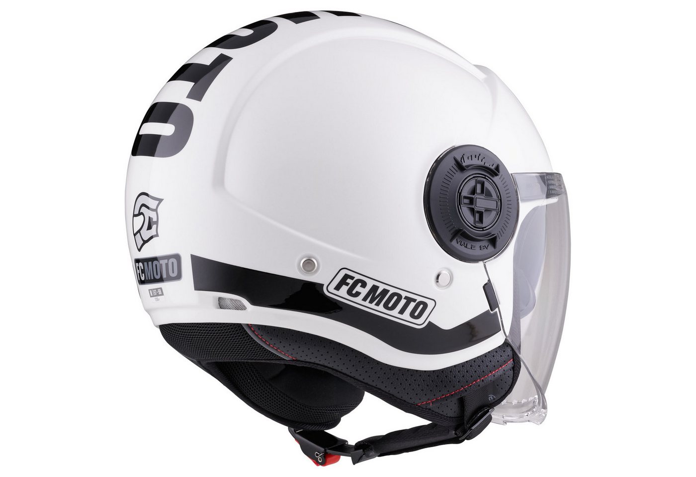 FC-Moto Motorradhelm Ralgo Jethelm, Herausnehmbares Innenfutter,integriertes Sonnenvisier – Bild 2 von 5