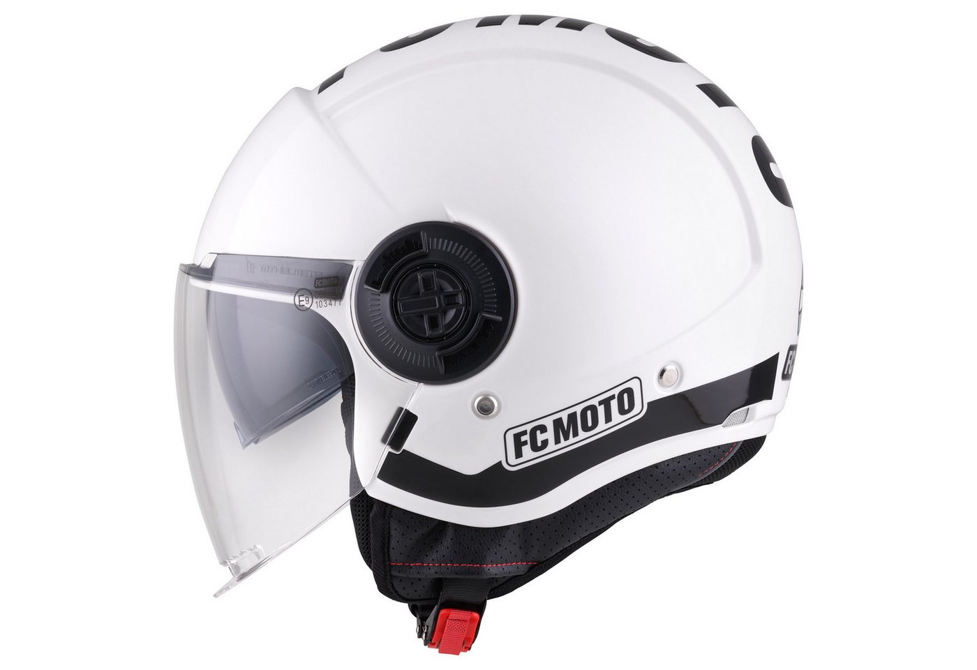FC-Moto Motorradhelm Ralgo Jethelm, Herausnehmbares Innenfutter,integriertes Sonnenvisier – Bild 3 von 5