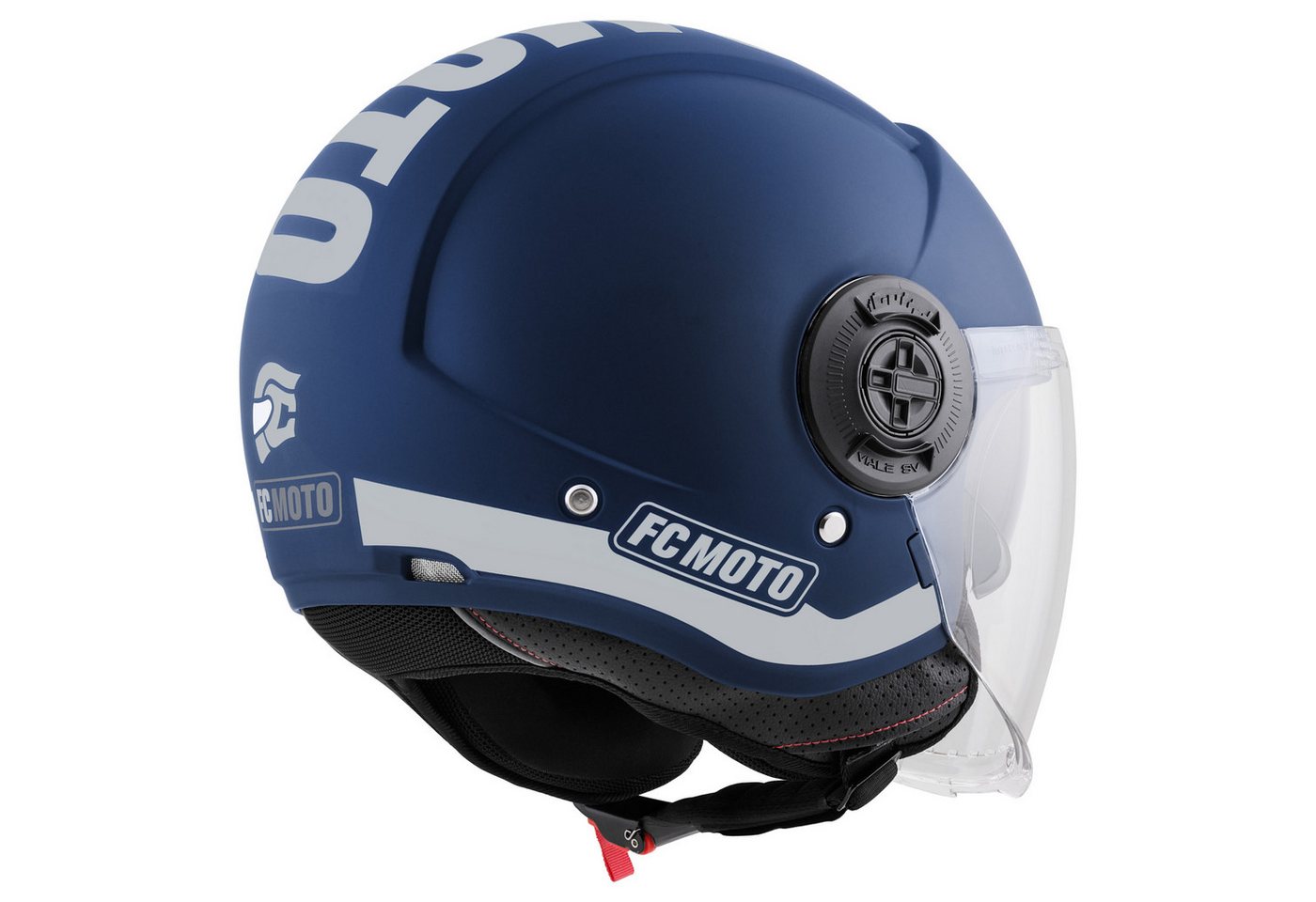 FC-Moto Motorradhelm Ralgo Jethelm, Herausnehmbares Innenfutter,integriertes Sonnenvisier – Bild 2 von 5