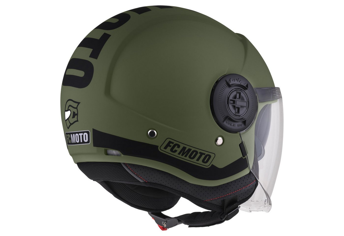 FC-Moto Motorradhelm Ralgo Jethelm, Herausnehmbares Innenfutter,integriertes Sonnenvisier – Bild 2 von 5