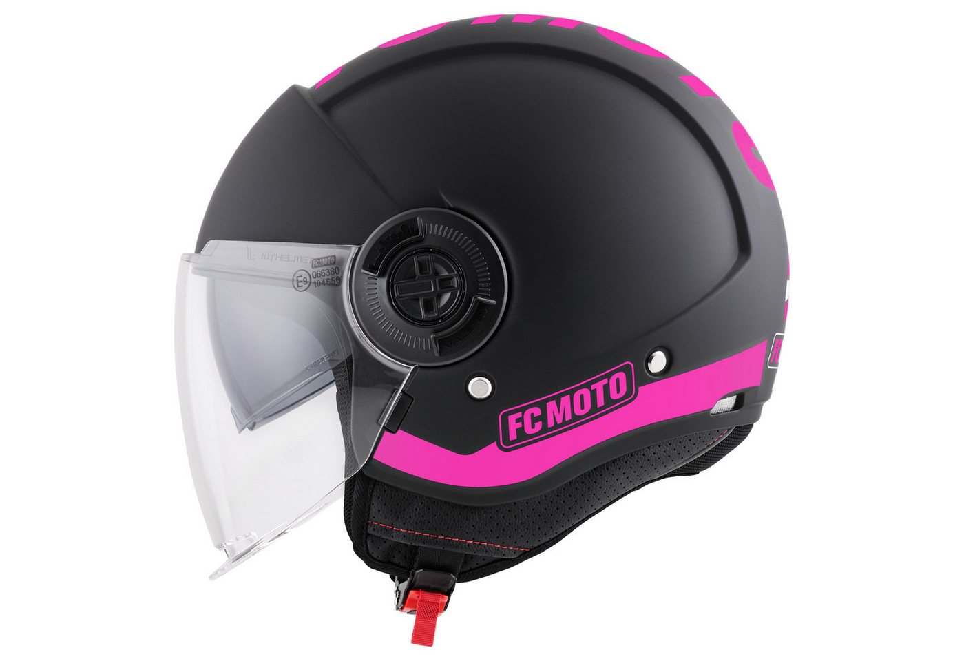 FC-Moto Motorradhelm Ralgo Jethelm, Herausnehmbares Innenfutter,integriertes Sonnenvisier – Bild 3 von 5