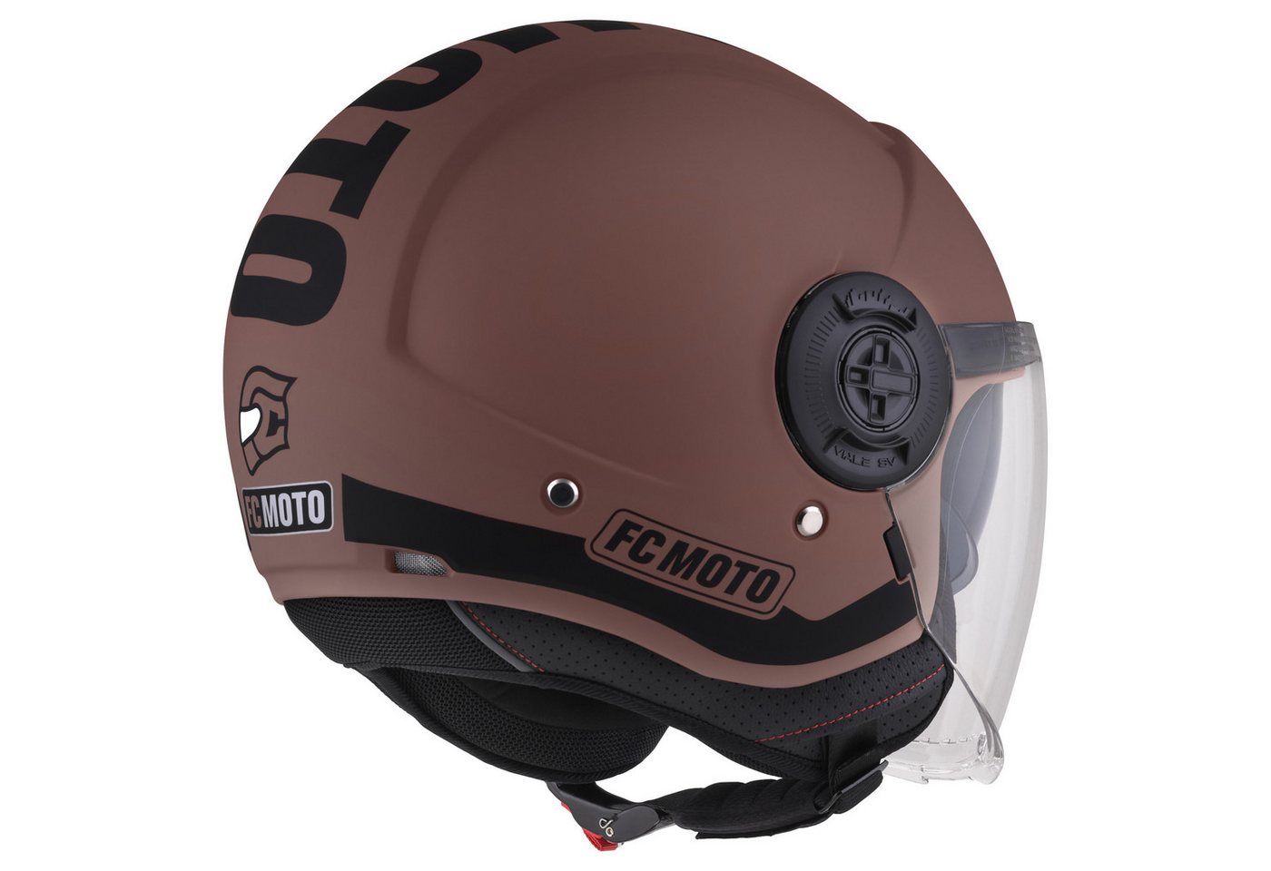 FC-Moto Motorradhelm Ralgo Jethelm, Herausnehmbares Innenfutter,integriertes Sonnenvisier – Bild 2 von 5