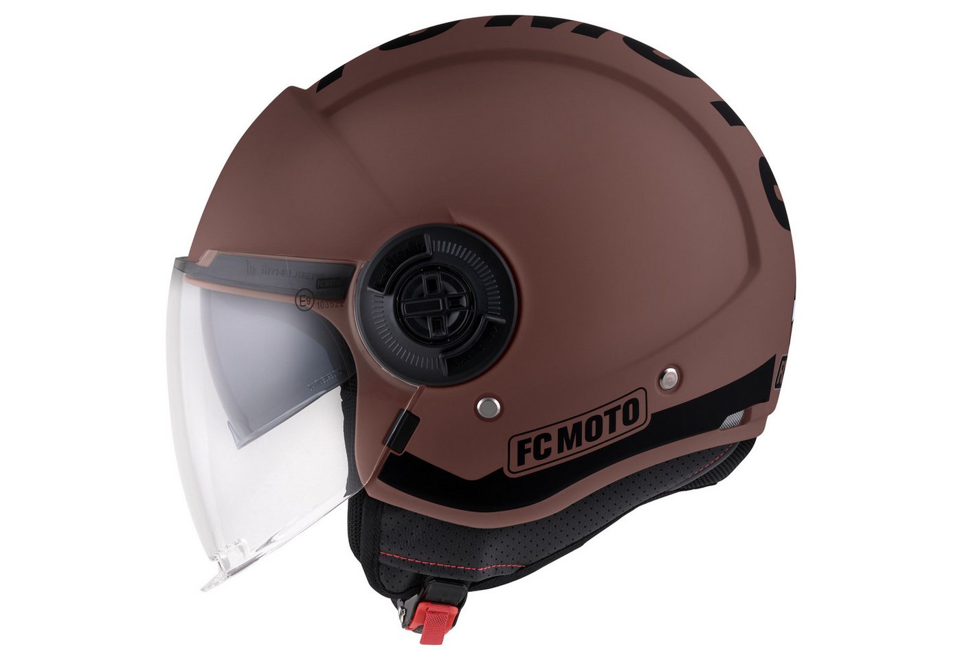 FC-Moto Motorradhelm Ralgo Jethelm, Herausnehmbares Innenfutter,integriertes Sonnenvisier – Bild 3 von 5