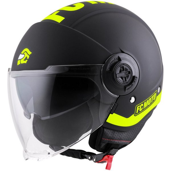FC-Moto Motorradhelm Ralgo Jethelm, Herausnehmbares Innenfutter,integriertes Sonnenvisier