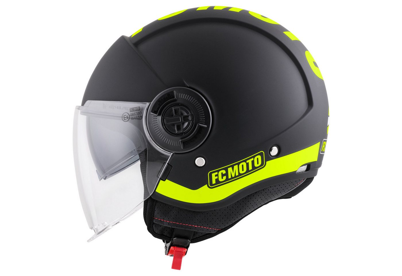 FC-Moto Motorradhelm Ralgo Jethelm, Herausnehmbares Innenfutter,integriertes Sonnenvisier – Bild 3 von 5