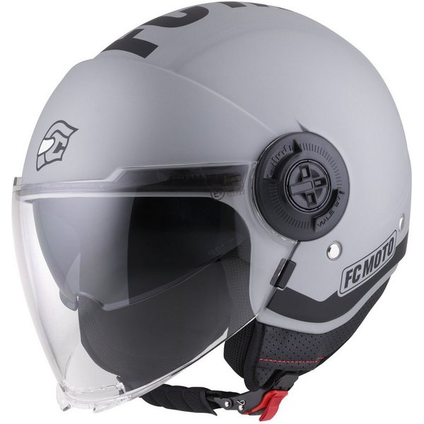FC-Moto Motorradhelm Ralgo Jethelm, Herausnehmbares Innenfutter,integriertes Sonnenvisier