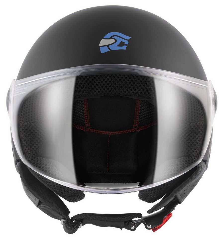 FC-Moto Motorradhelm Square-RS Jethelm, Herausnehmbares Innenfutter – Bild 3 von 5