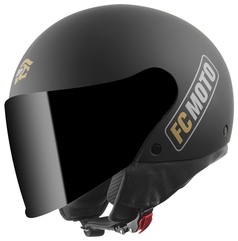 FC-Moto Motorradhelm Square-RS Jethelm, Herausnehmbares Innenfutter – Bild 2 von 5