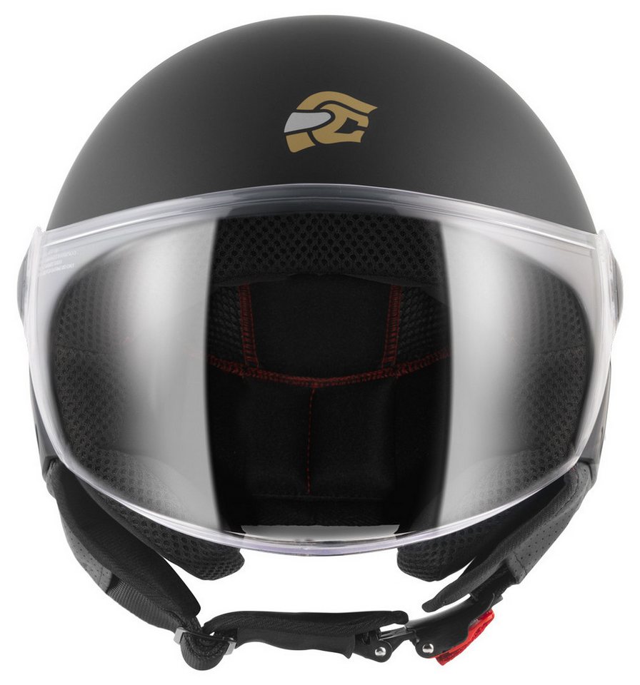 FC-Moto Motorradhelm Square-RS Jethelm, Herausnehmbares Innenfutter – Bild 3 von 5