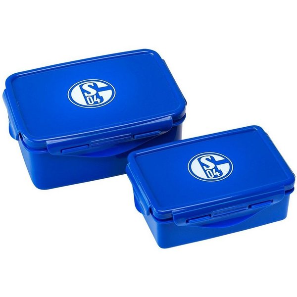 FC Schalke 04 Lunchbox Brotdose 2er-Set, PP Kunststoff, (4-tlg)