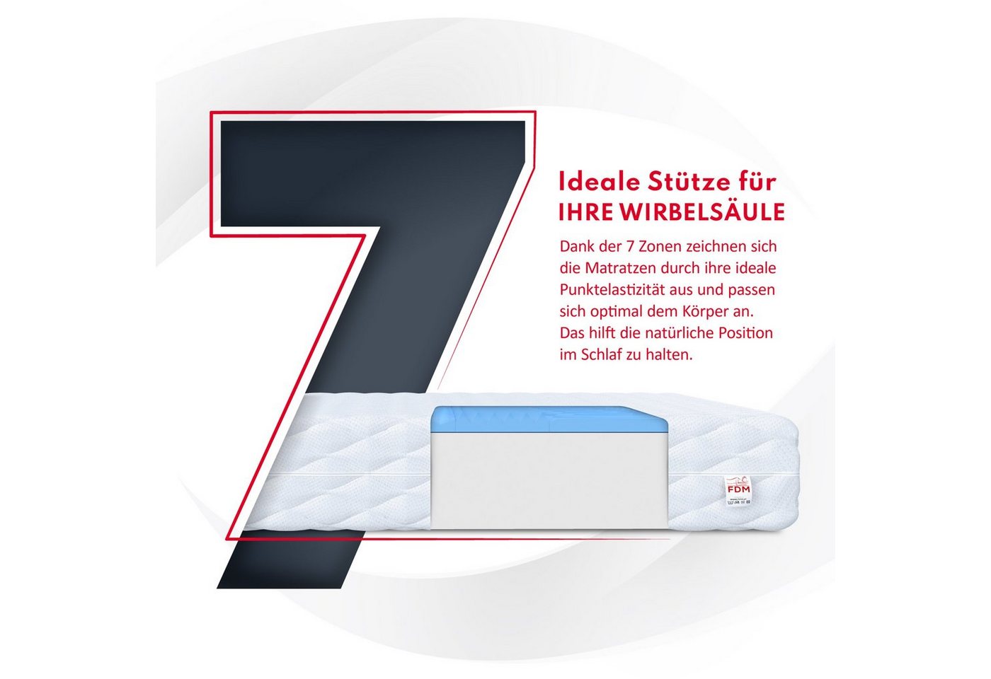Kaltschaummatratze BURGOSS, FDM, 12 cm hoch, (1) – Bild 2 von 5