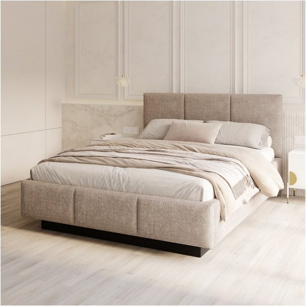 FDM Polsterbett ALMADA modern mit Bettkasten MADE IN EU - mit Ottawa Bezug (verfügbar 90x200 120x200 140x200 160x200 180x200cm, Bettrahmen, Bett, mit großen gep