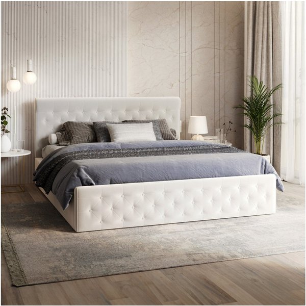 FDM Polsterbett PARADISE Bettgestell 90x200, 120x200, 140x200, 160x200, 180x200cm (verfügbar 90x200 120x200 140x200 160x200 180x200cm, Bettrahmen, Bett, mit gro