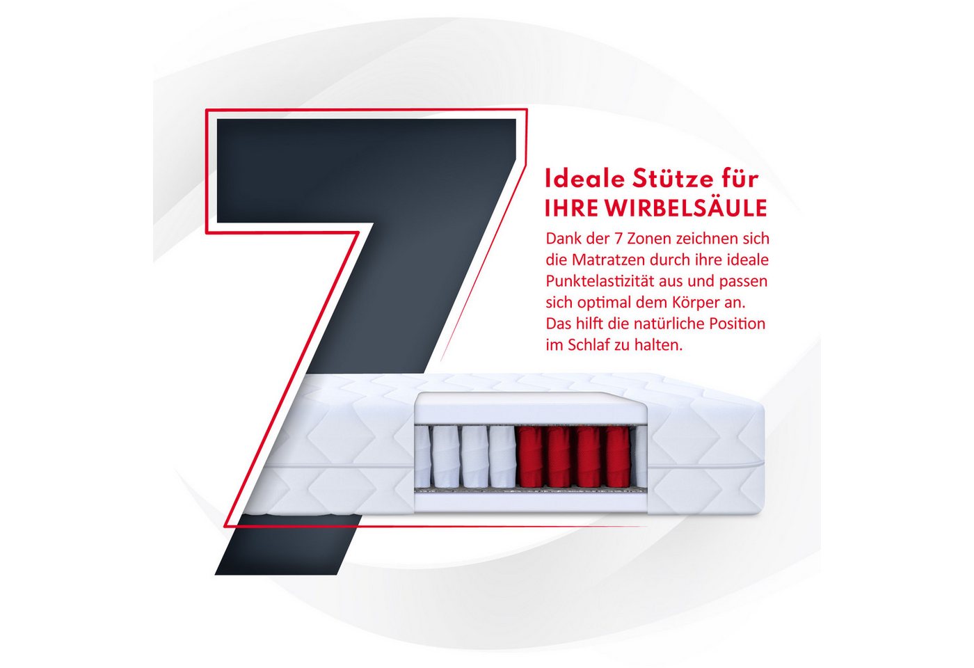 Taschenfederkernmatratze POTENZA, FDM, 16 cm hoch, (1) – Bild 2 von 5