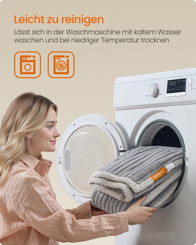 FEANDREA Tierdecke Hundedecke, wasserdichte Decke, beidseitig verwendbar, Hundesofa, S, 73 x 63 cm, für Minihunde – Bild 5 von 5