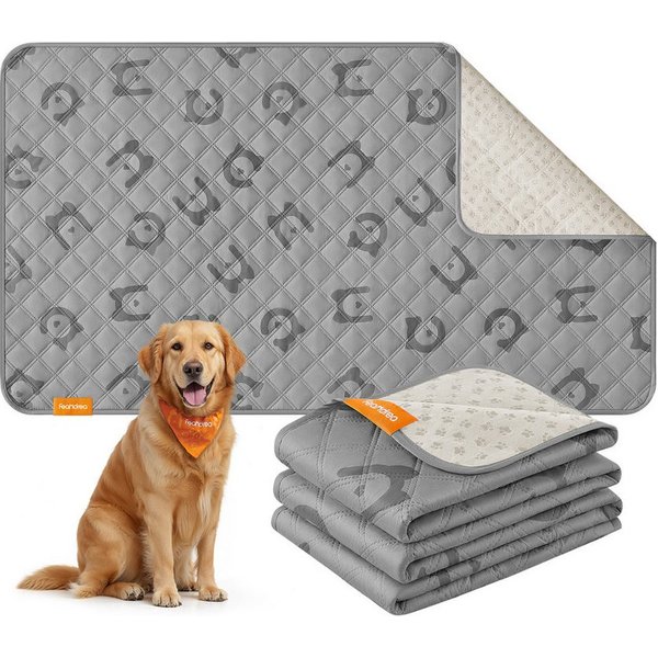 FEANDREA Tierdecke Wasserdichte Hundedecke, Decke, Autoschondecke, Sofaschutz, taubengrau, 135 x 76 cm, maschinenwaschbar, rutschfeste Unterseite, Stepp-Design