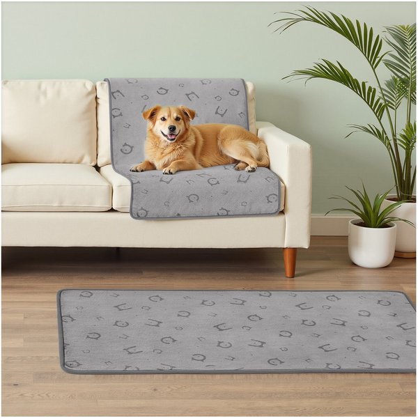 FEANDREA Tierdecke wiederverwendbare Hundematte 2er Set Hamster rutschfest, 122 x 61 cm, Hundedecke, wasserdicht, L, auslaufsicher, Kaninchen