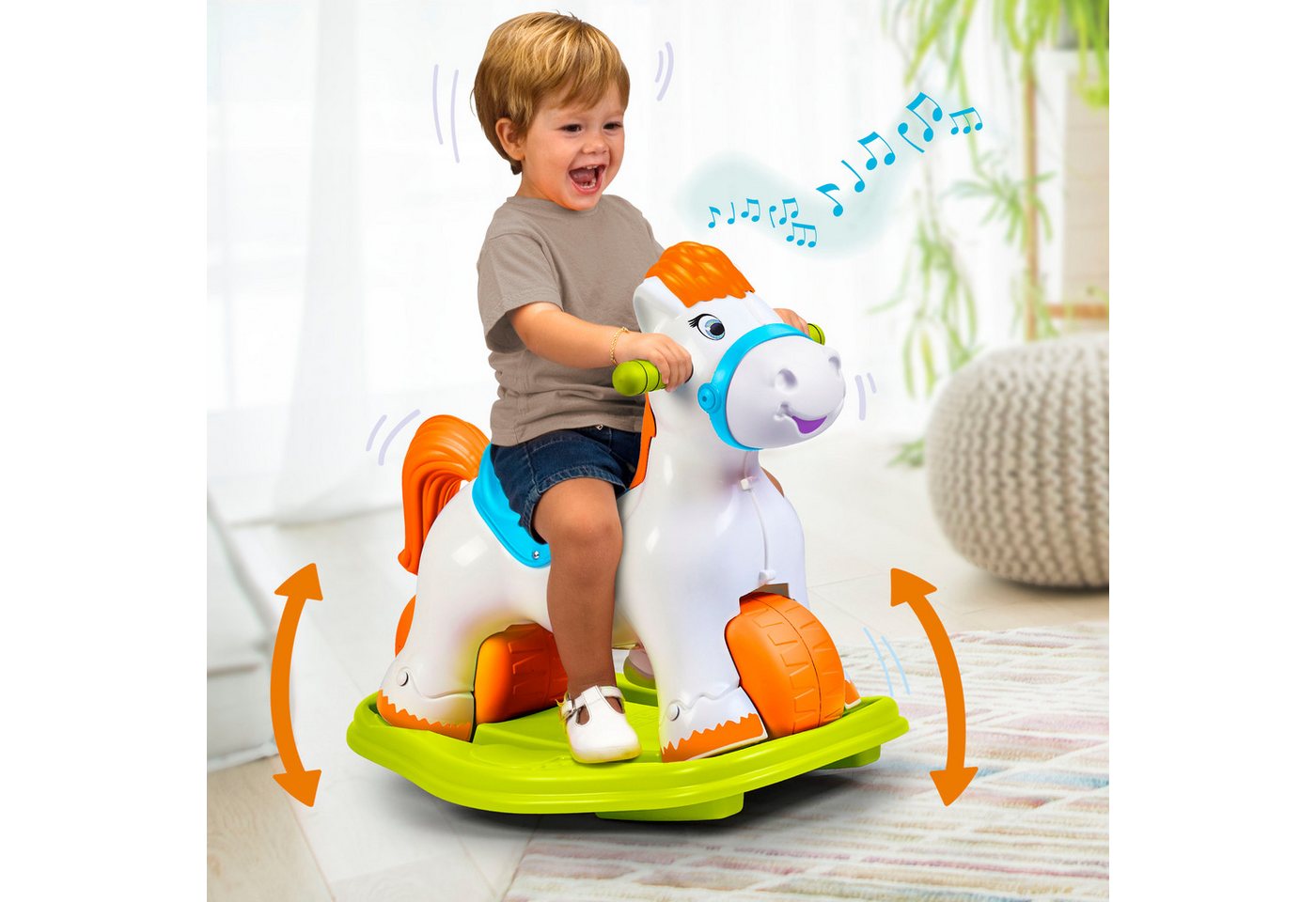 Feber® Schaukelpferd Ponyferber 2in1, mit Licht- und Soundeffekt, Made in Europe – Bild 3 von 5