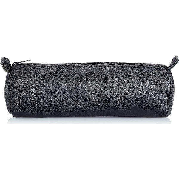 Alassio® Federmäppchen Alassio Schlamperrolle Leder schwarz