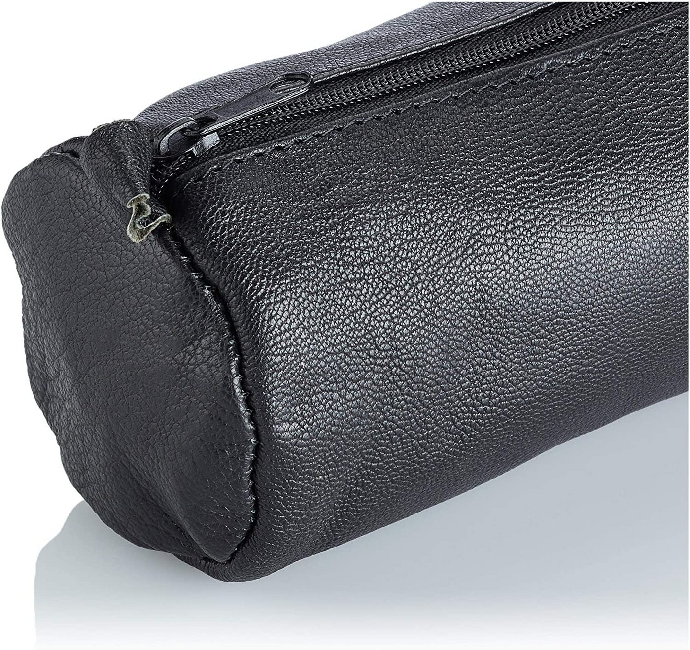 Alassio® Federmäppchen Alassio Schlamperrolle Leder schwarz – Bild 2 von 2