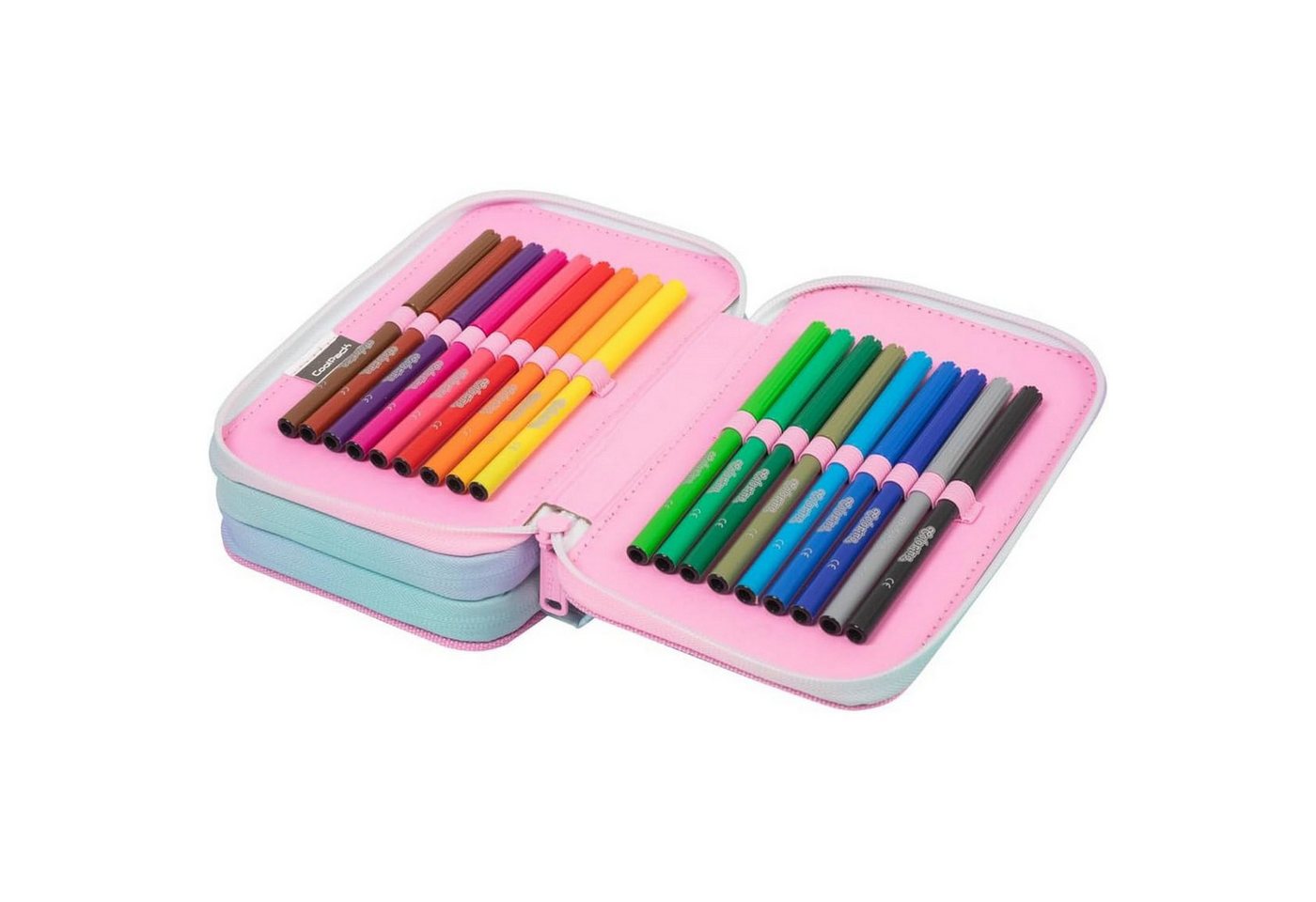 CoolPack Federmäppchen CoolPack Etui JUMPER 3 Zipper 44 teilig, Tie Dye – Bild 3 von 4