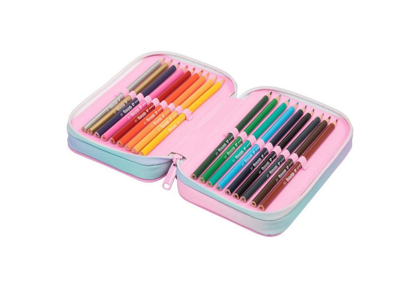 CoolPack Federmäppchen CoolPack Etui JUMPER 3 Zipper 44 teilig, Tie Dye – Bild 4 von 4