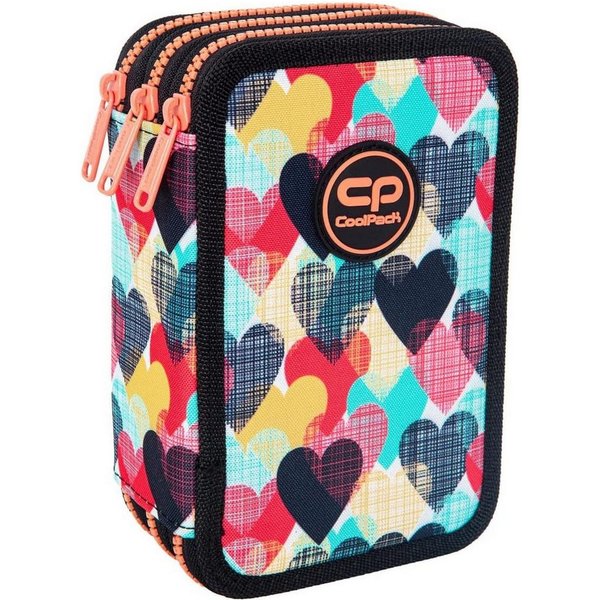CoolPack Federmäppchen COOLPACK - JUMPER 3 - Dreifach-Federmäppchen mit Zubehör - CHOCOLOVE