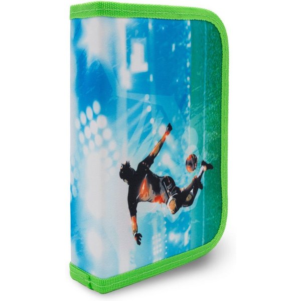 itenga Federmäppchen itenga Schüler-Etui Mäppchen Fussball 28 teilig 1-Zipper