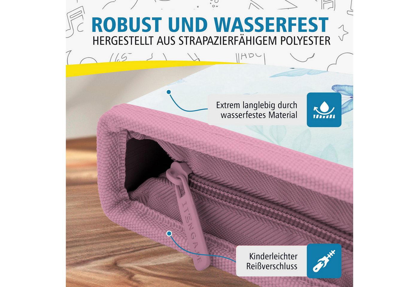 itenga Federmäppchen itenga Schüler-Etui Mäppchen Schmetterling Elara 28 teilig (gefüllt) 1 – Bild 3 von 5