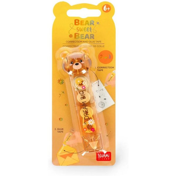 Legami Federmäppchen LEGAMI Bear Sweet Bear - Klebe- und Korrektur-Roller