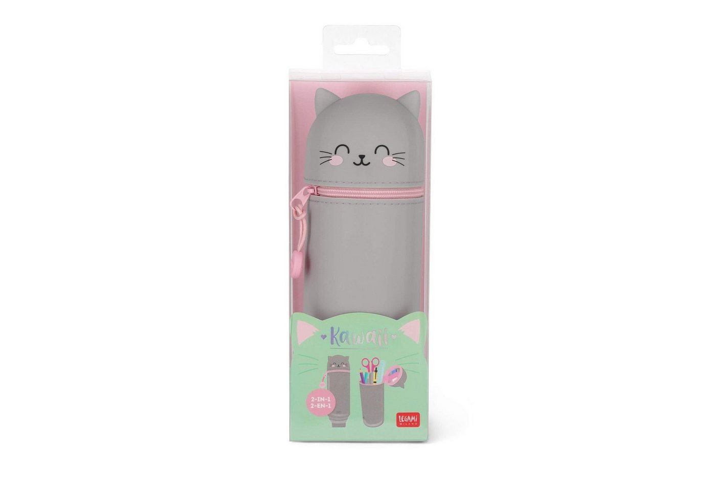 Legami Federmäppchen LEGAMI Federmäppchen und Stiftehalter 2-IN-1 Motiv KITTY Kätzchen – Bild 3 von 3