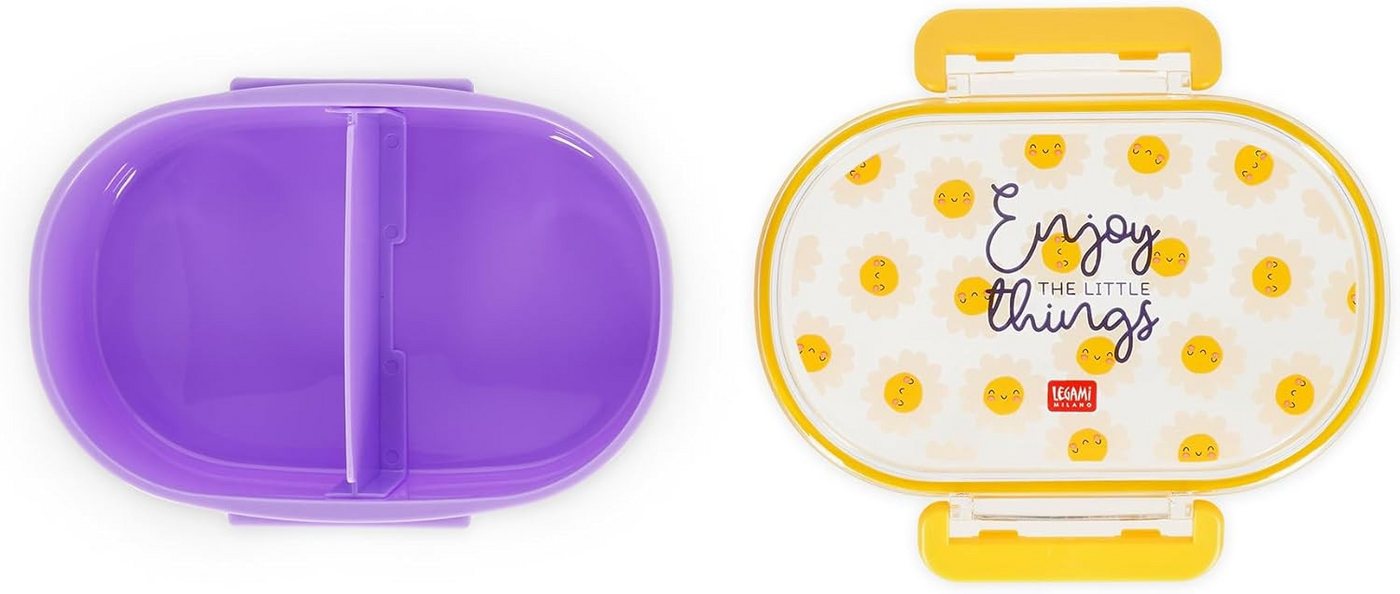 Legami Federmäppchen LEGAMI Snack & Go Lunchbox Daisy 500 ml mit Trenner – Bild 2 von 4