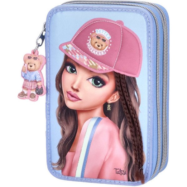 Depesche Federtasche Depesche 3-Fach Federtasche mit Applikation TOPModel TEAM TEDDY 60- Bl