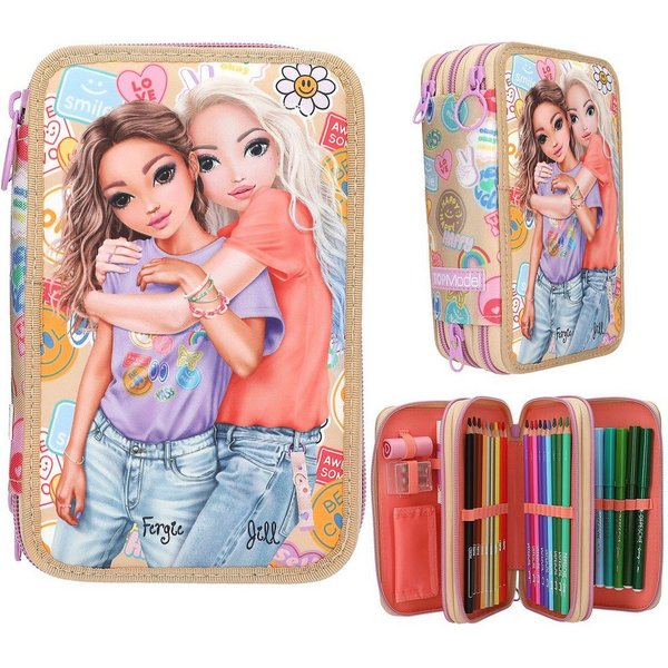 TOPModel Federtasche DEPESCHE TOPModel Federtasche 3fach GIRLPOWER gefüllt