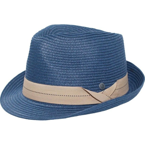 bugatti Fedora Einfarbiger bugatti Trilby für den Sommer mit breitem Hutband (keine)