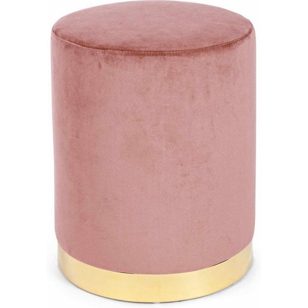 Feeling4Home Pouf Lucilla in Samt-Optik, Rosa
