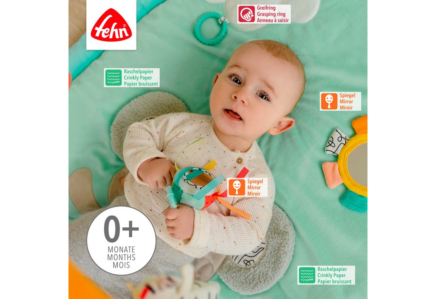 Fehn Baby Gym DoBabyDoo, 3-D-Activity-Decke Koala – Bild 3 von 5