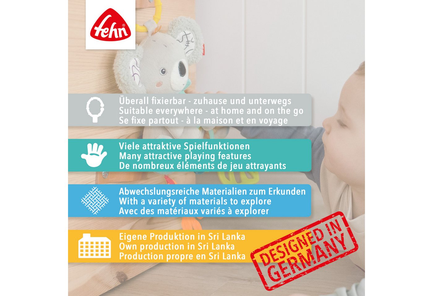 Fehn Greifspielzeug Capybara Clara, Activity-Capybara – Bild 5 von 5