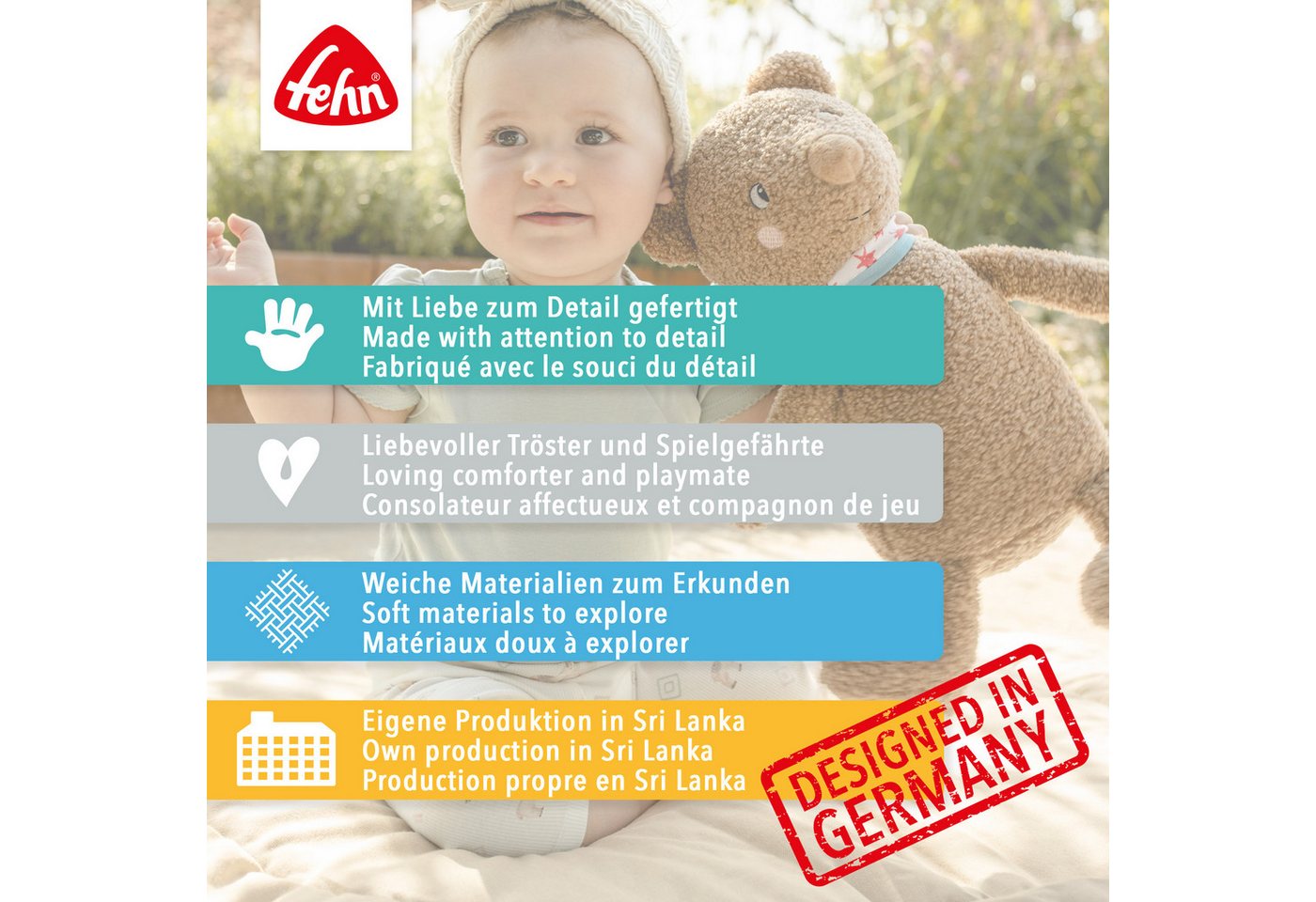 Fehn Kuscheltier FredErik, Bär XL – Bild 5 von 5