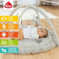 Fehn Spielbogen Lazy, Crazy & Pink, Faultier, 3-D-Activity-Decke, mit 5 abnehmbaren Spielzeugen