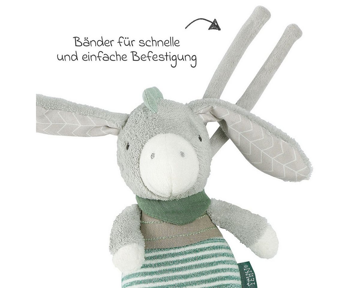 Fehn Spieluhr Esel, Kuscheltier mit Melodie 'Weißt du wieviel Sternlein stehen' – Bild 5 von 5
