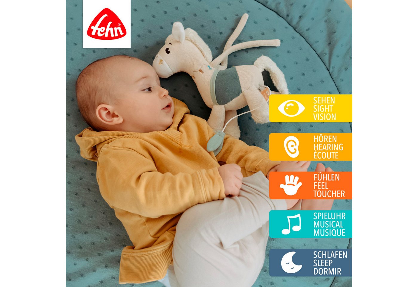 Fehn Spieluhr Pferdinand, Mini-Spieluhr Pferd – Bild 2 von 5