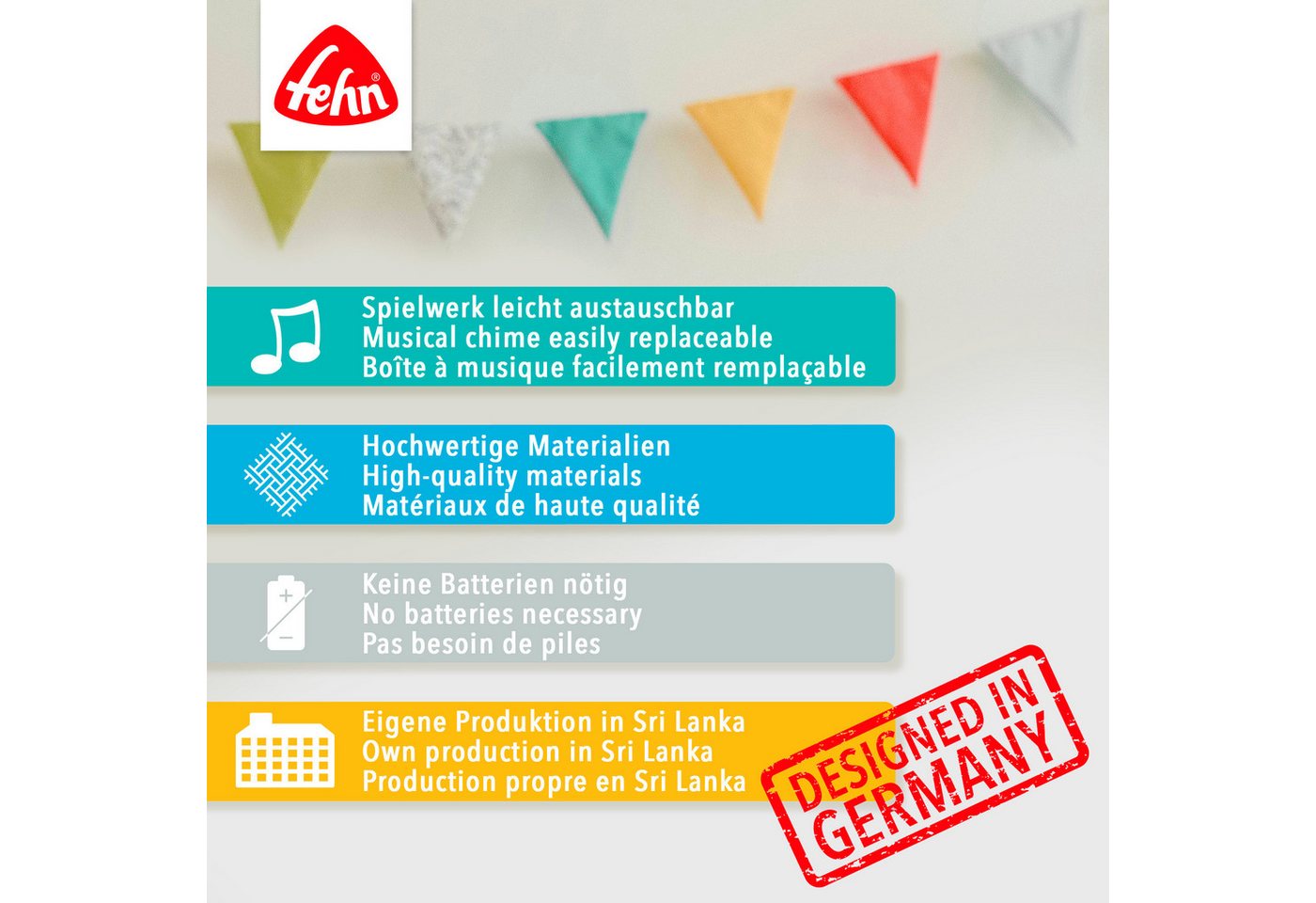Fehn Spieluhr Pferdinand, Mini-Spieluhr Pferd – Bild 5 von 5