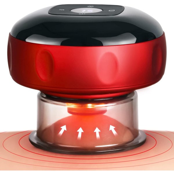 feinlux Massagegerät Intelligentes Elektrisches Rückenmassage 12 Gang, Packung, Vakuum-Massager, Schröpfmassagegerät Guasha-Gerät für, Nacken, Schulter mit Luft