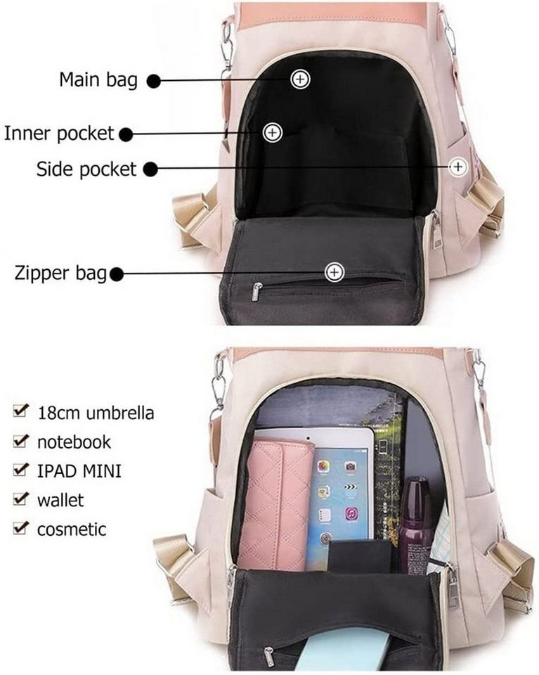 feinlux Rucksack CT0888-schwarz – Bild 5 von 5