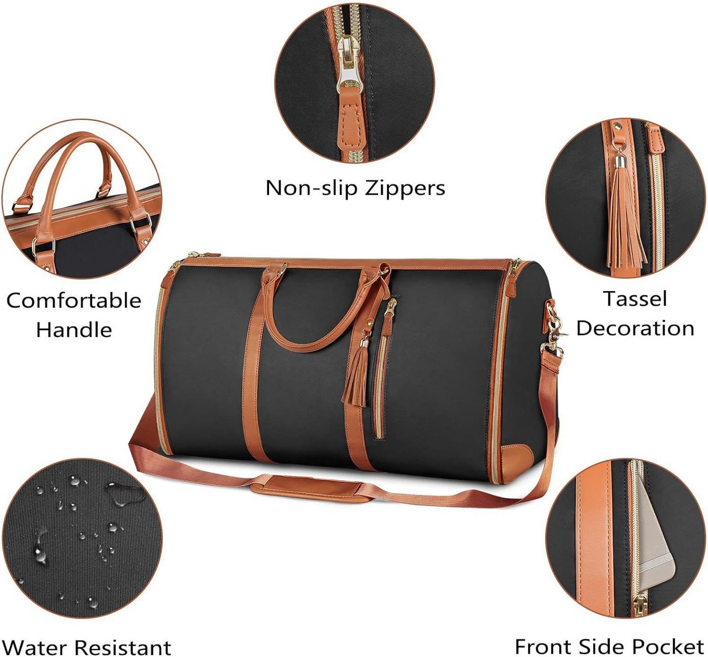 feinlux Shopper Reisetasche Foldybag,reisetasche faltbar,Travluxe Faltbare Reisetasche (Packung, Foldy Bag,Wasserdichter Kleidersack für Reisen), Perfekte Reise – Bild 5 von 5
