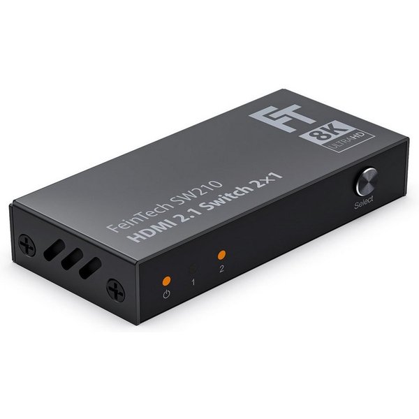 FeinTech HDMI-Splitter SW210, Bi-direktionaler HDMI-Switch 2 In 1 Out, 1 In 2 Out, 4K 120Hz 8K VRR